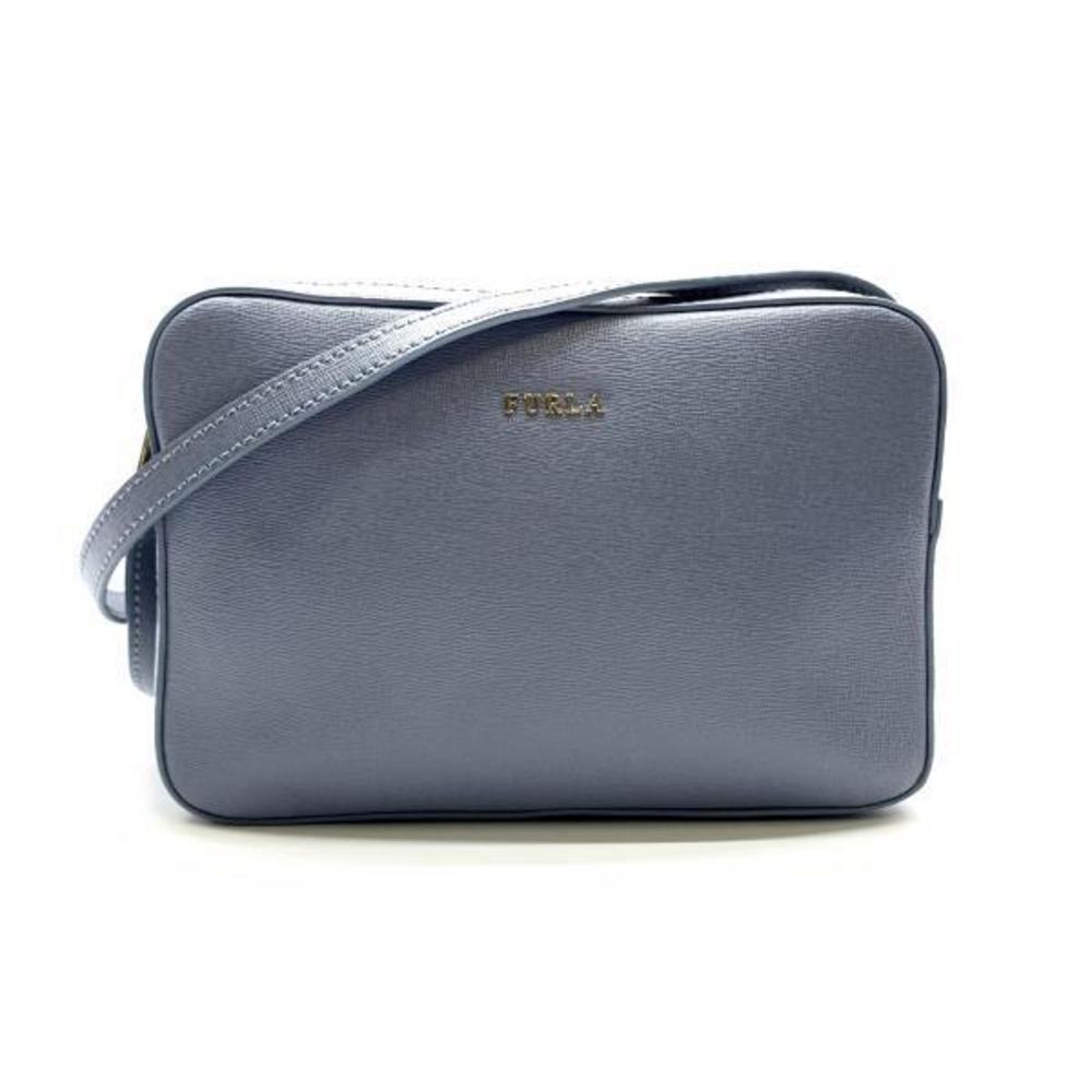 Furla Zipper Leather Crossbody Bag Blue - Picture 1 of 9